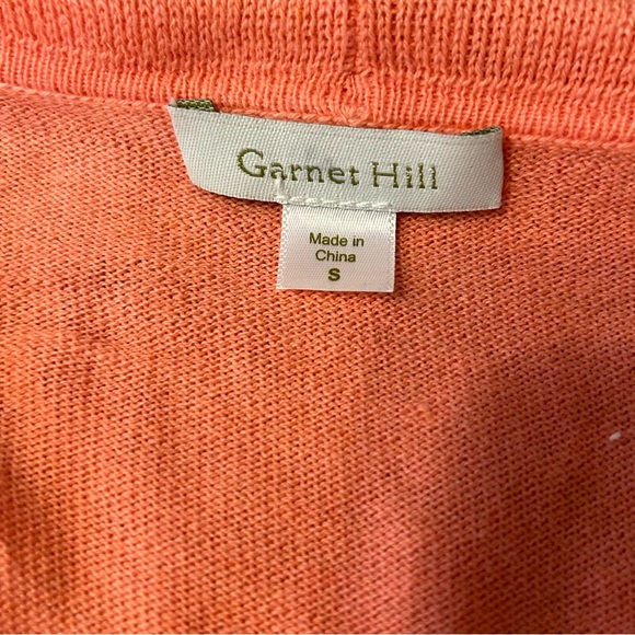 Garnet Hill Longline Cardigan Open Waterfall Drape Front Belt Ruffles Peach Sz S - Picture 6 of 11